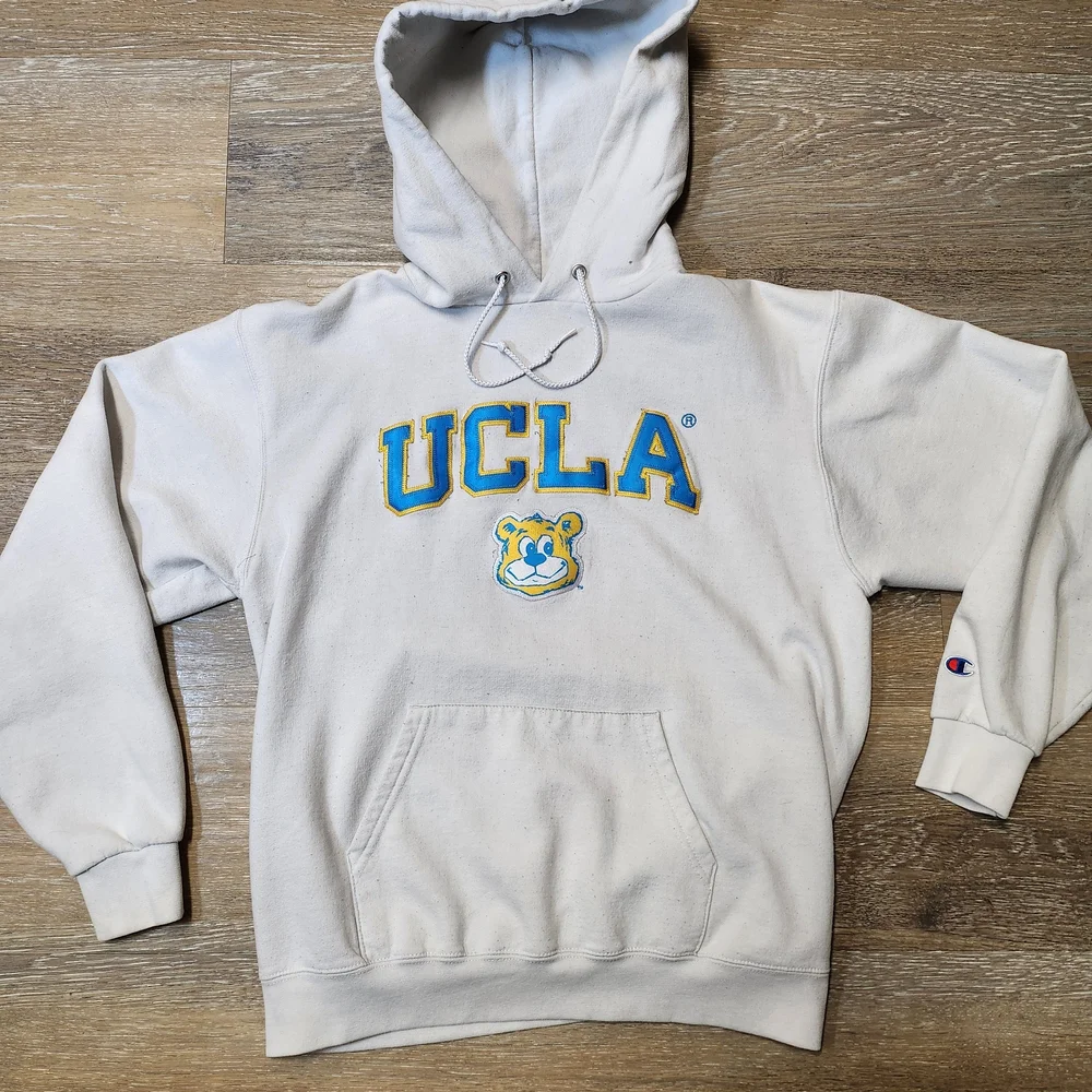 Champion White UCLA Womens Unisex Sweater Vintage 90s - Picture 3 of 6